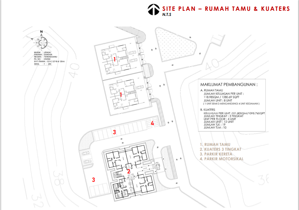 PLAN RUMAH TAMU DAN KUARTERS